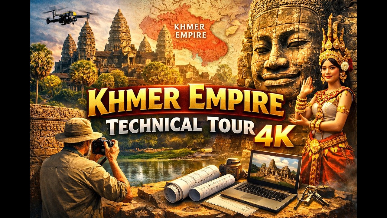 Cinematic Khmer Empire Technical Tour 4K: Ancient Engineering Marvel