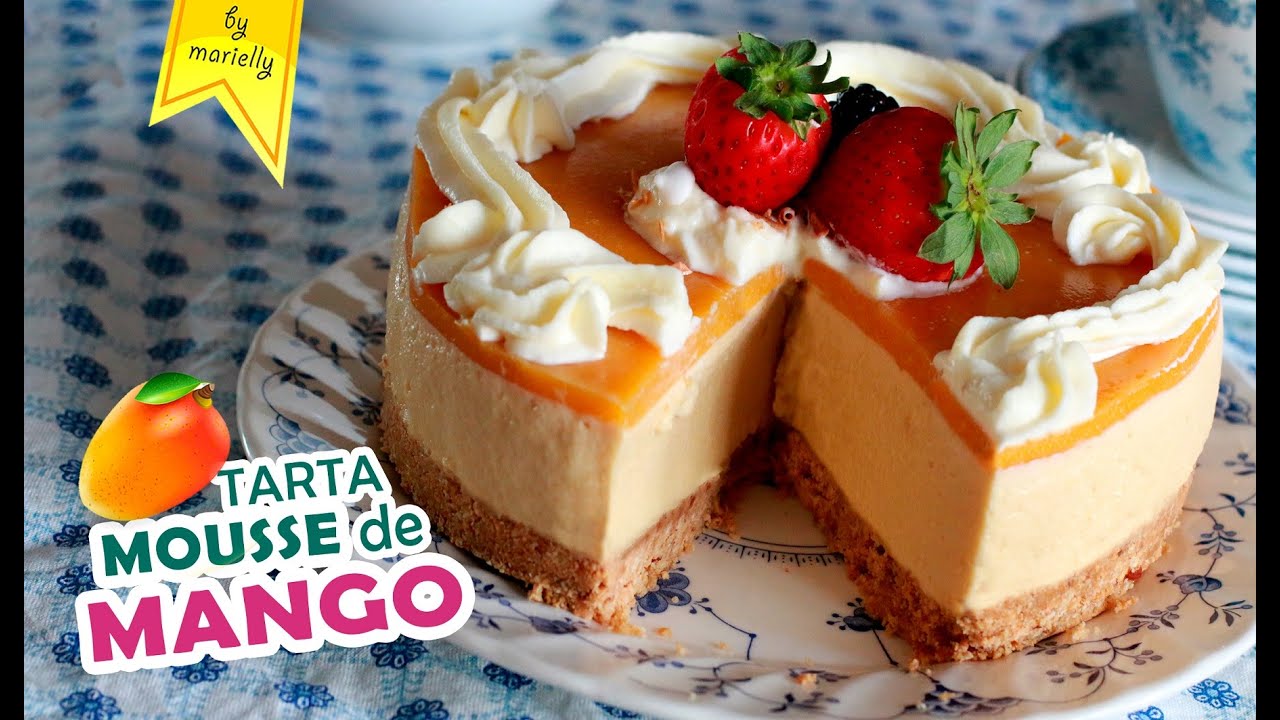 MANGO TARTA MOUSSE 🥭 SIN HORNO 🥭 by Marielly