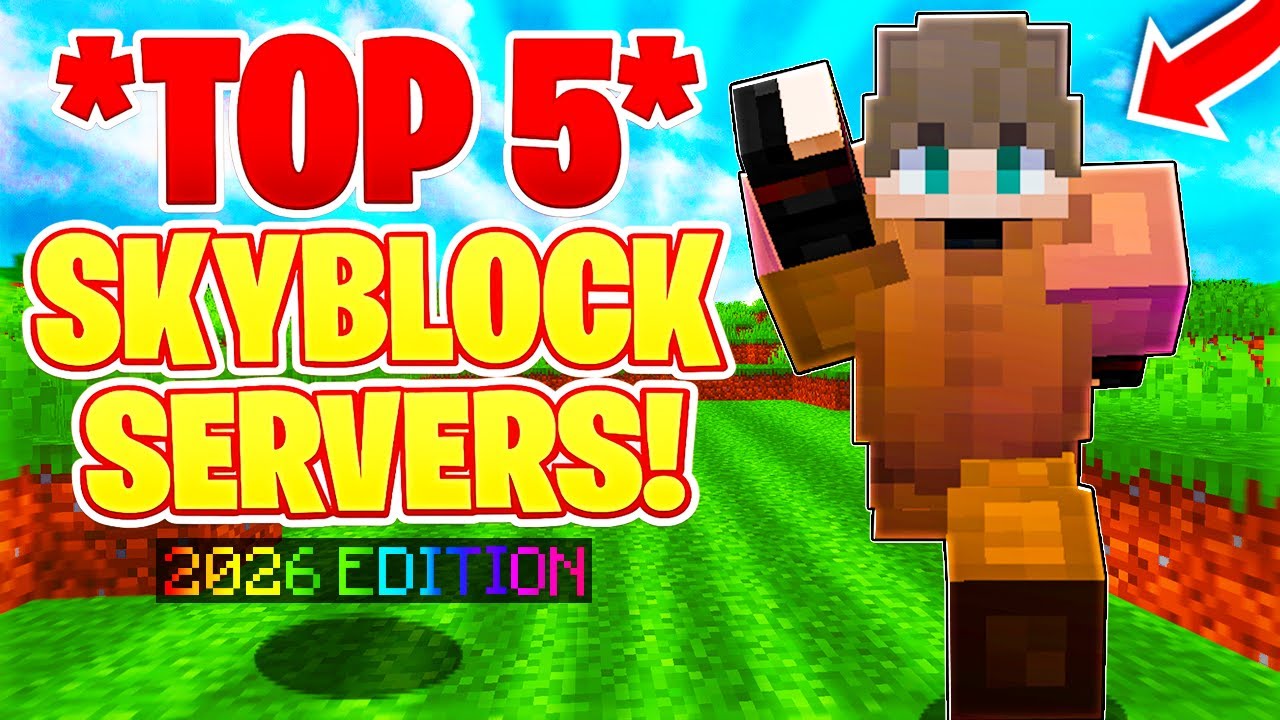 TOP 5 SKYBLOCK SERVERS! (2026) | 1.8- 1.21.+ | New Minecraft Skyblock Servers