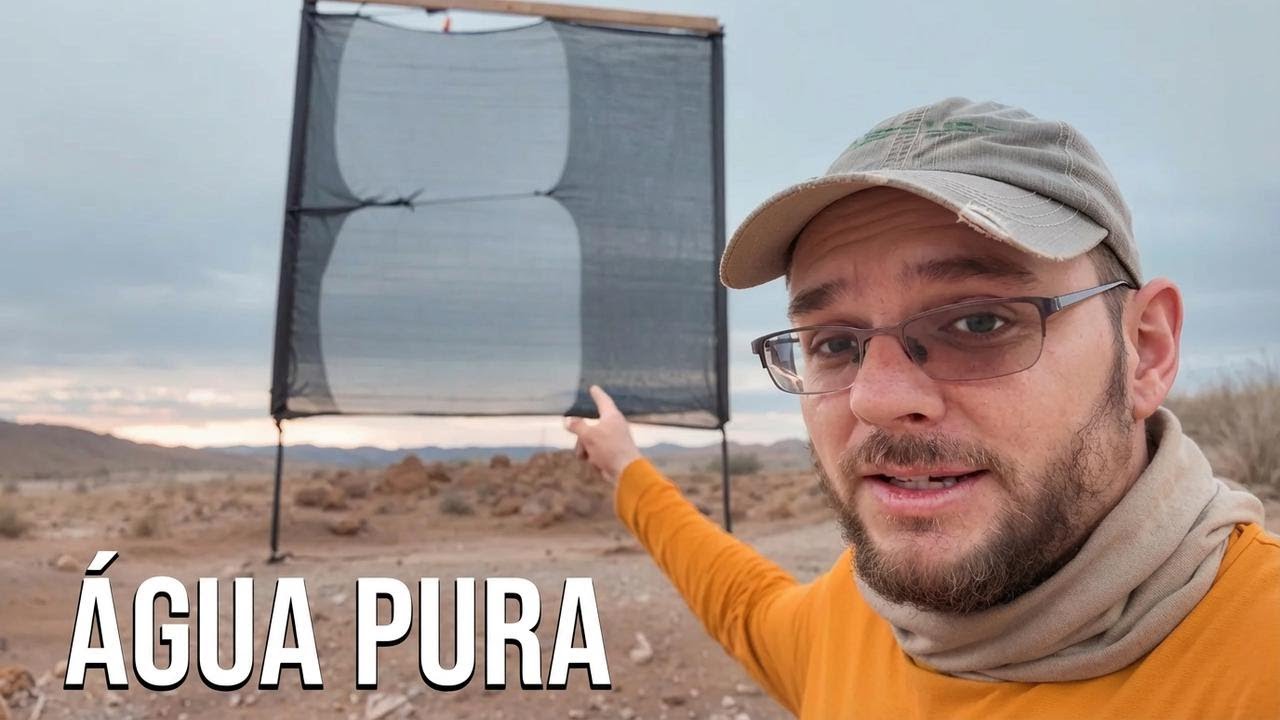 Testei coletor de neblina no deserto... &Aacute;gua de gra&ccedil;a pra sempre?