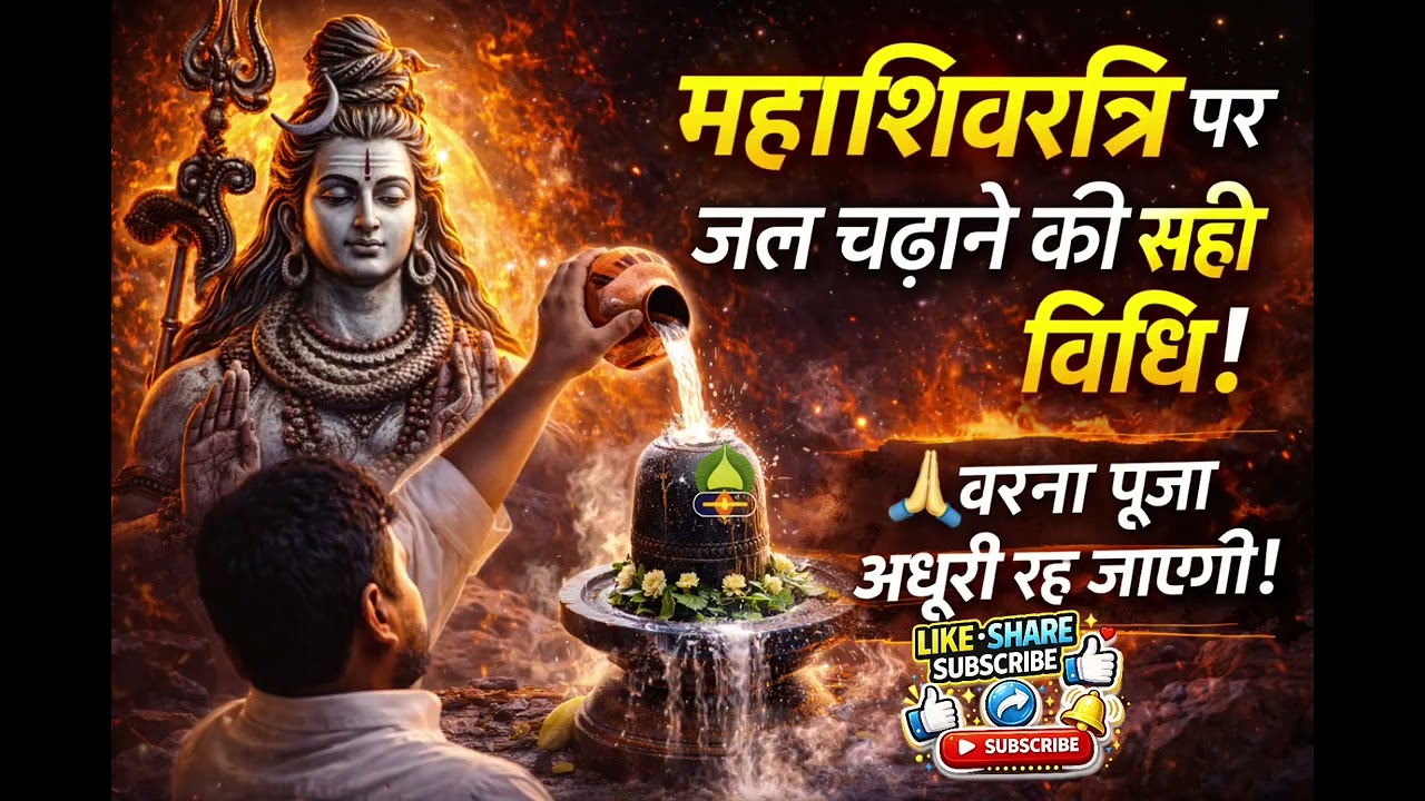 🙏🔱क्या आप जानते हैं…महाशिवरात्रि के दिन शिव जी कोसही विधि से जल चढ़ाने पर जीवन की बड़ी-से-बड़ी 🔱🙏