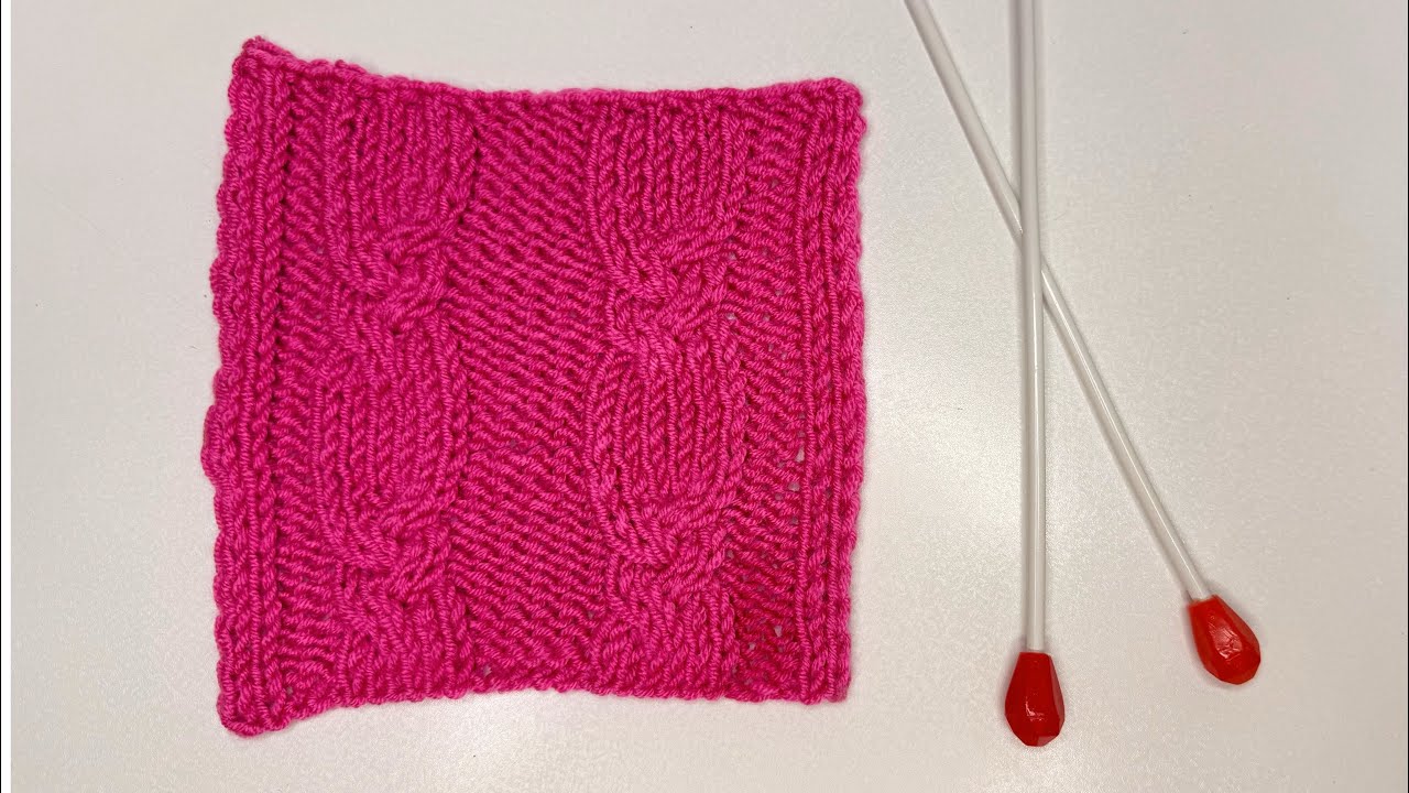 آموزش بافت پیچ| knitting brided cable