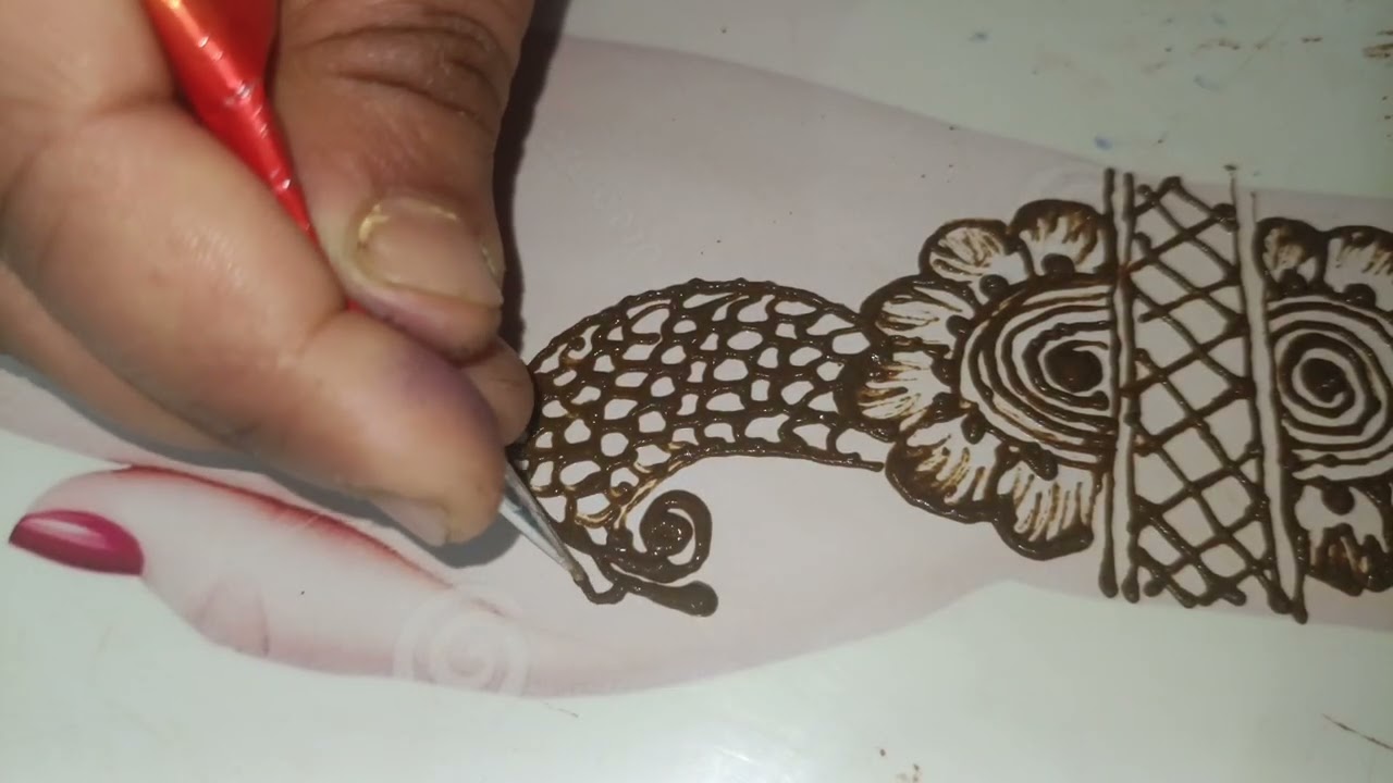 #Mehndi designs easy#  step by step for beginners 