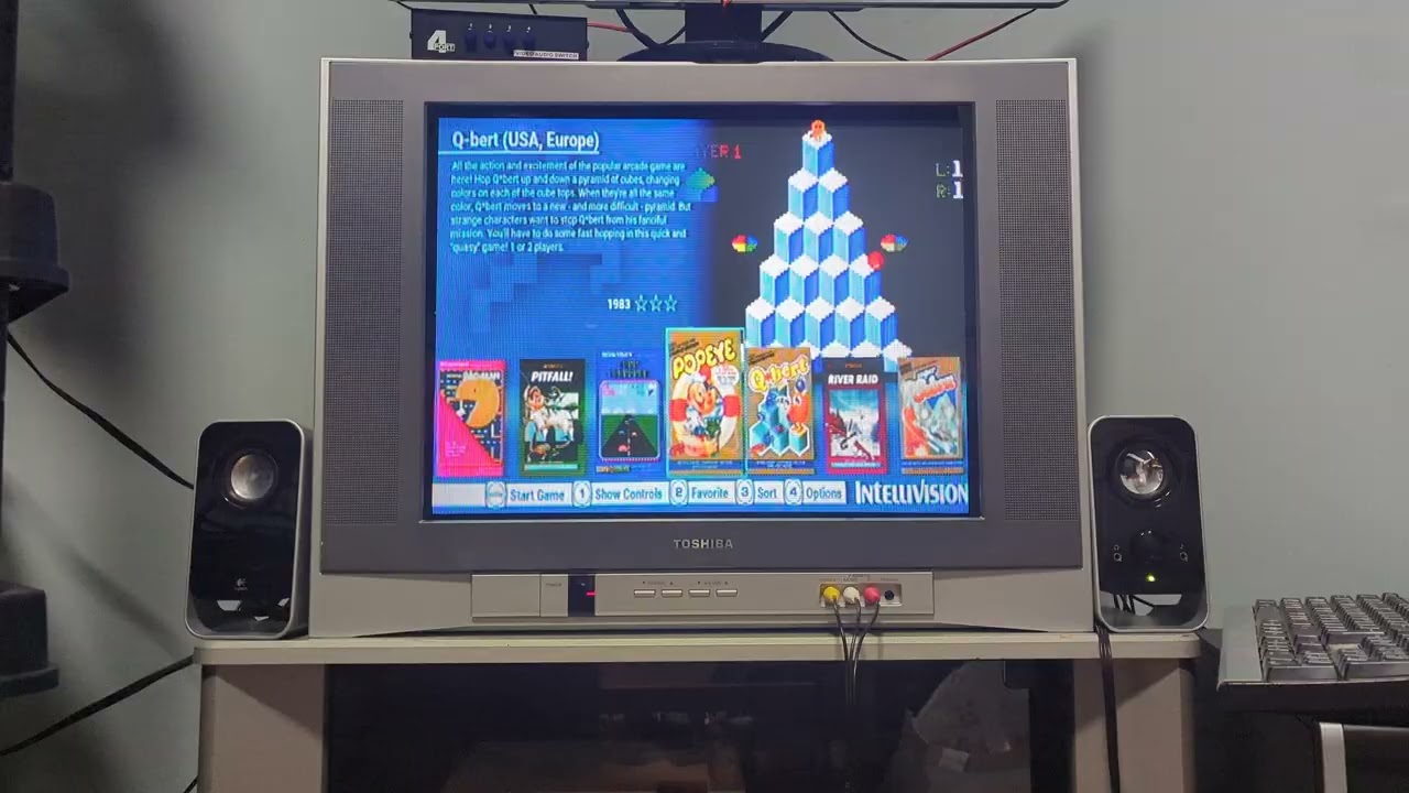 Intelivision Sprint on a CRT TV 