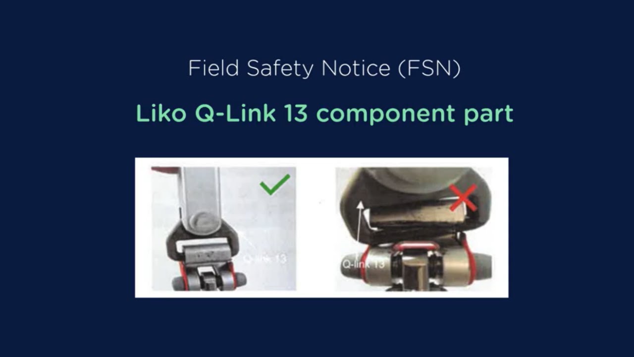 Q-Link 13, Adapter kit LikoScale, and LIKO UNO 102 EE Mobile lift FA-2025-017 - Field Safety Notice