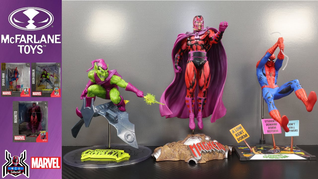 Обзор статуэтки McFarlane Marvel Collection в масштабе 1:10: ЗЕЛЕНЫЙ ГОБЛИН, МАГНЕТО, ЧЕЛОВЕК-ПАУК