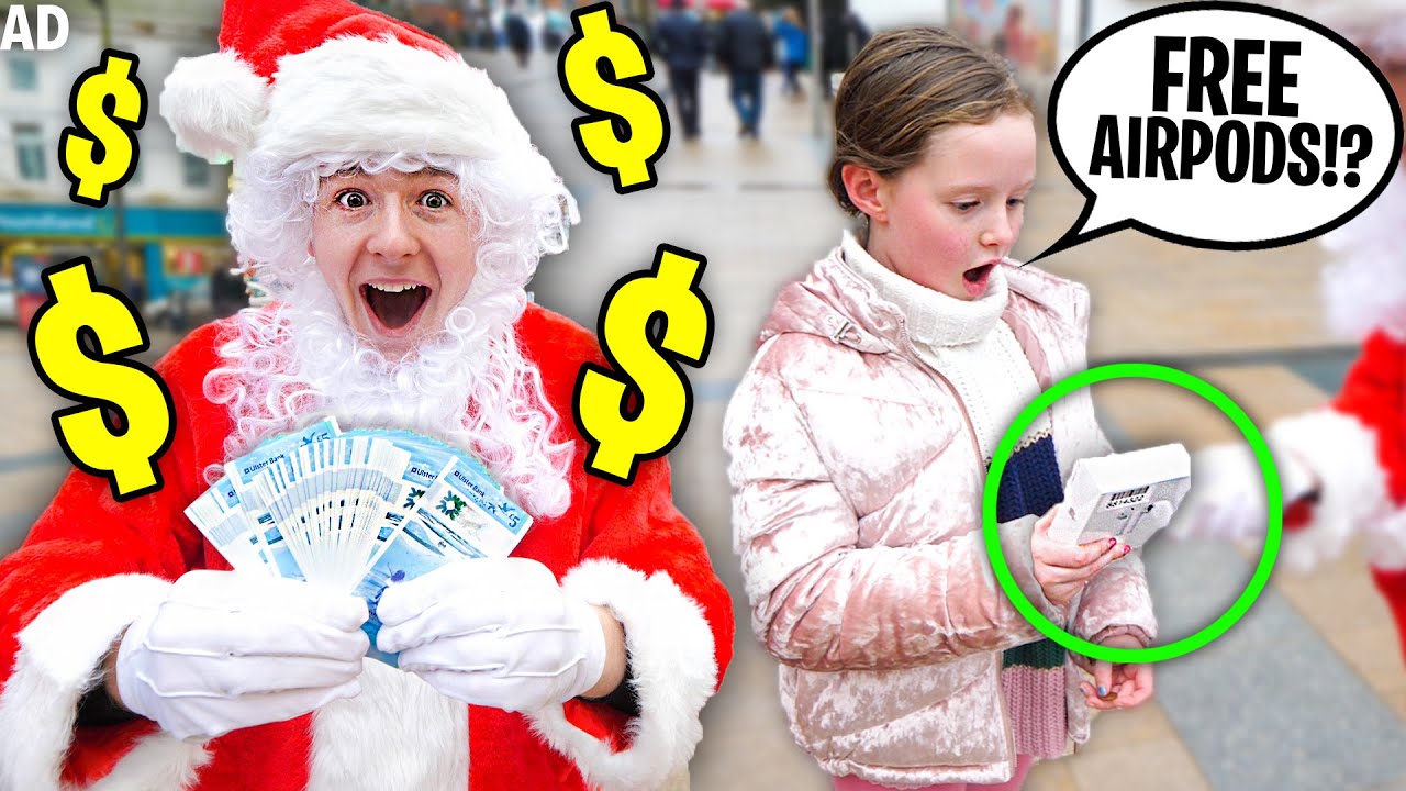 Giving Strangers FREE Gifts Dressed as SANTA *emotional*