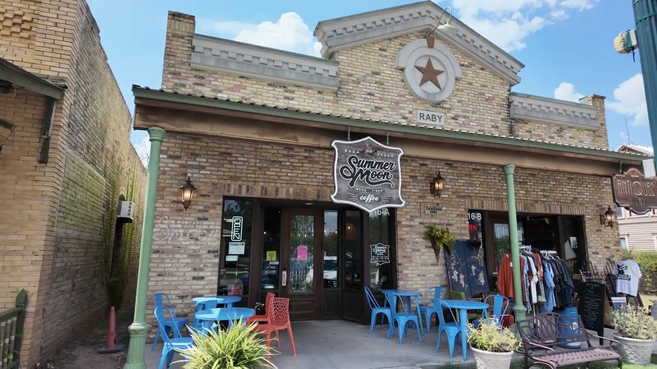 Walking tour of downtown Buda Texas in 4K