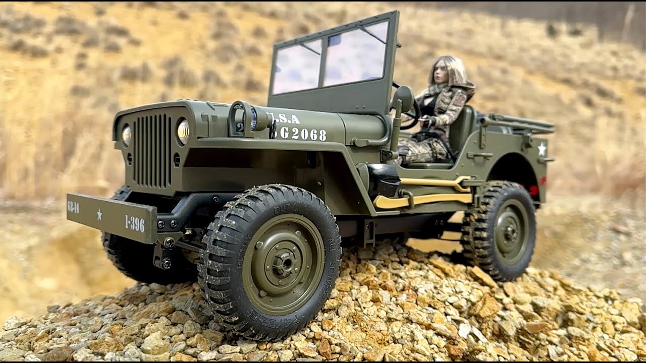 JJRC C8815 Military Vehicle 1/10 scale RC car | Unboxing & Off-road Drive