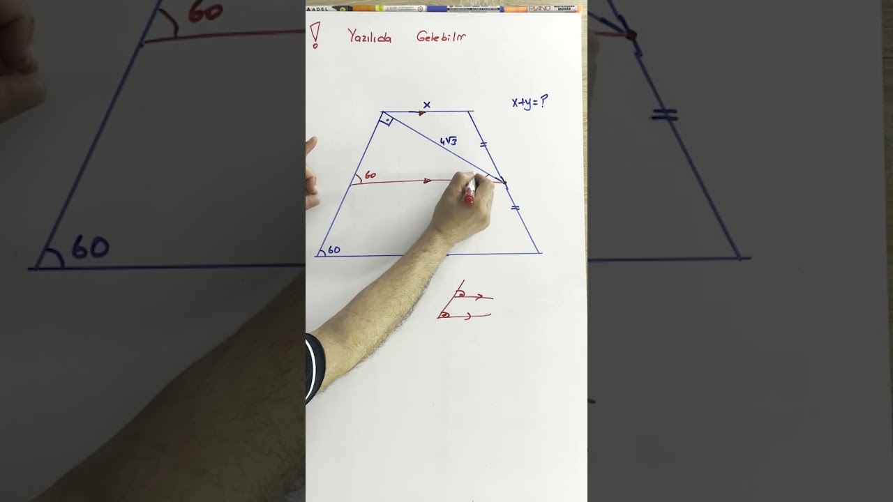 Yazılıda Gelebilir sorular Yamuk #yazılı #yazılıyahazırlık  #matematik  #match  #tyt  #ayt #geometri