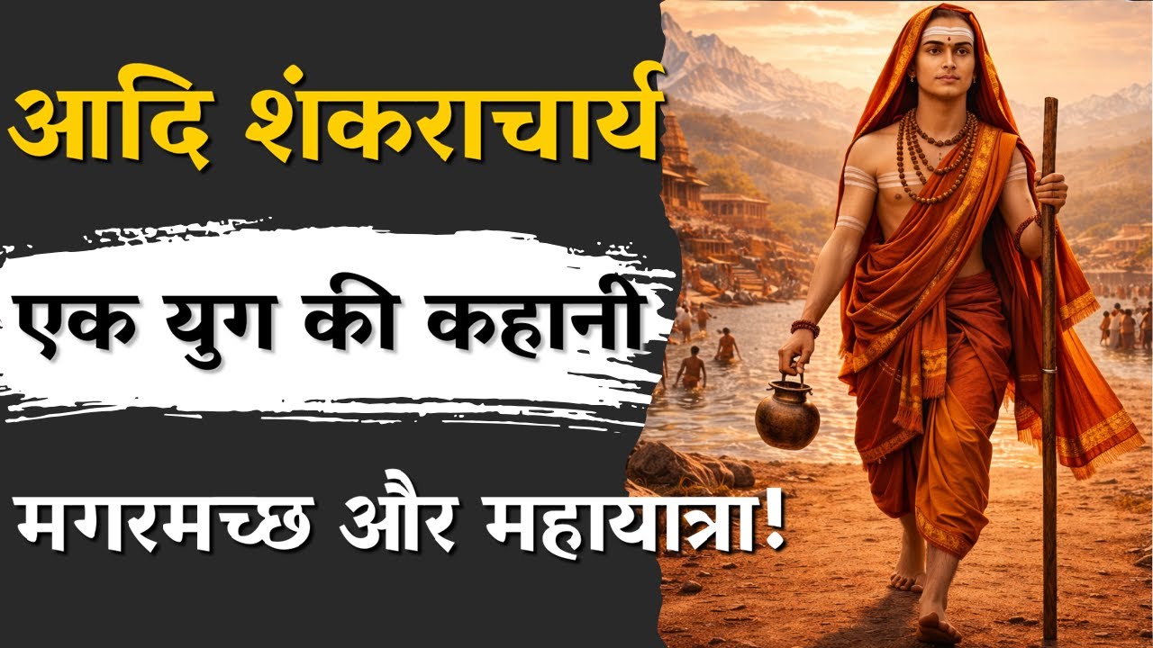 जहाँ से शुरू हुई अद्वैत की यात्रा | PART 1 | आदि शंकराचार्य | मगरमच्छ ने बदला एक बालक का जीवन