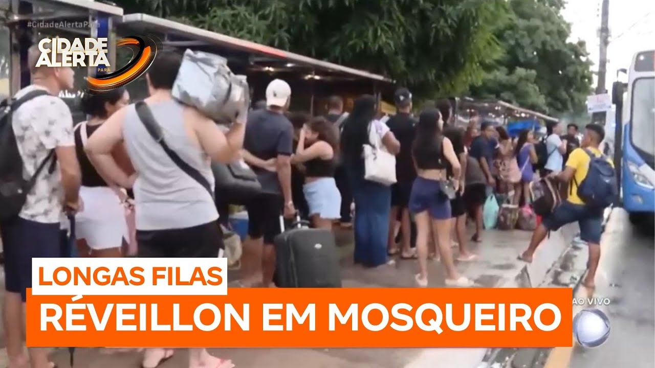 Passageiros enfrentam longas filas à espera de ônibus para Mosqueiro (PA)