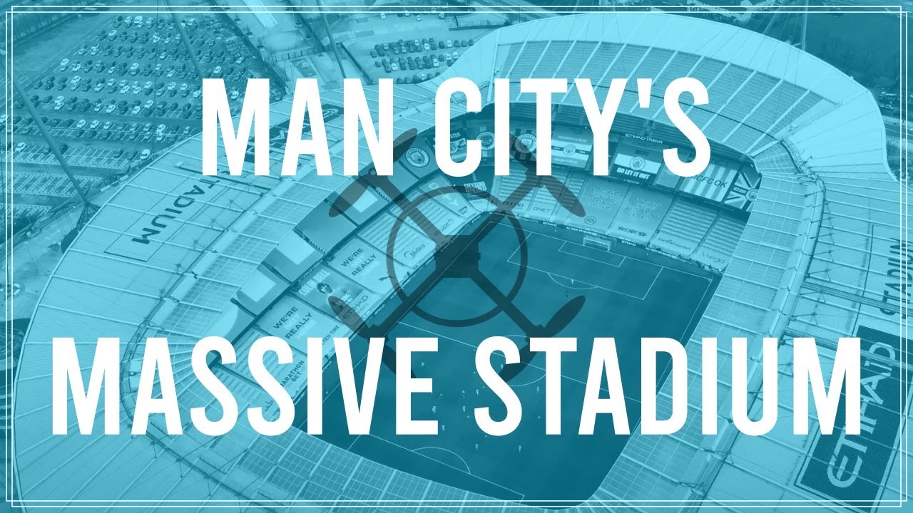 DRONE: MANCHESTER CITY'S ETIHAD STADIUM FROM THE AIR
