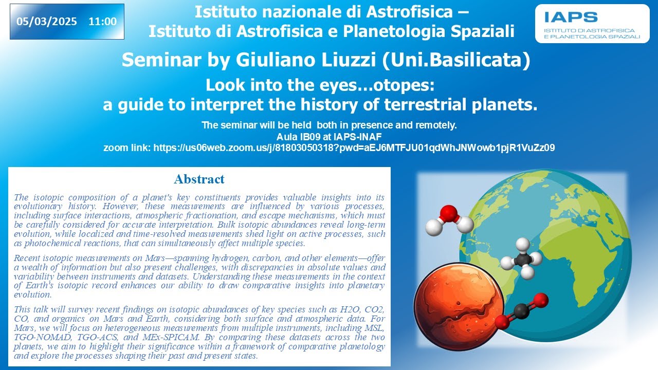 Seminari IAPS: 05/03/2025, Giuliano Liuzzi