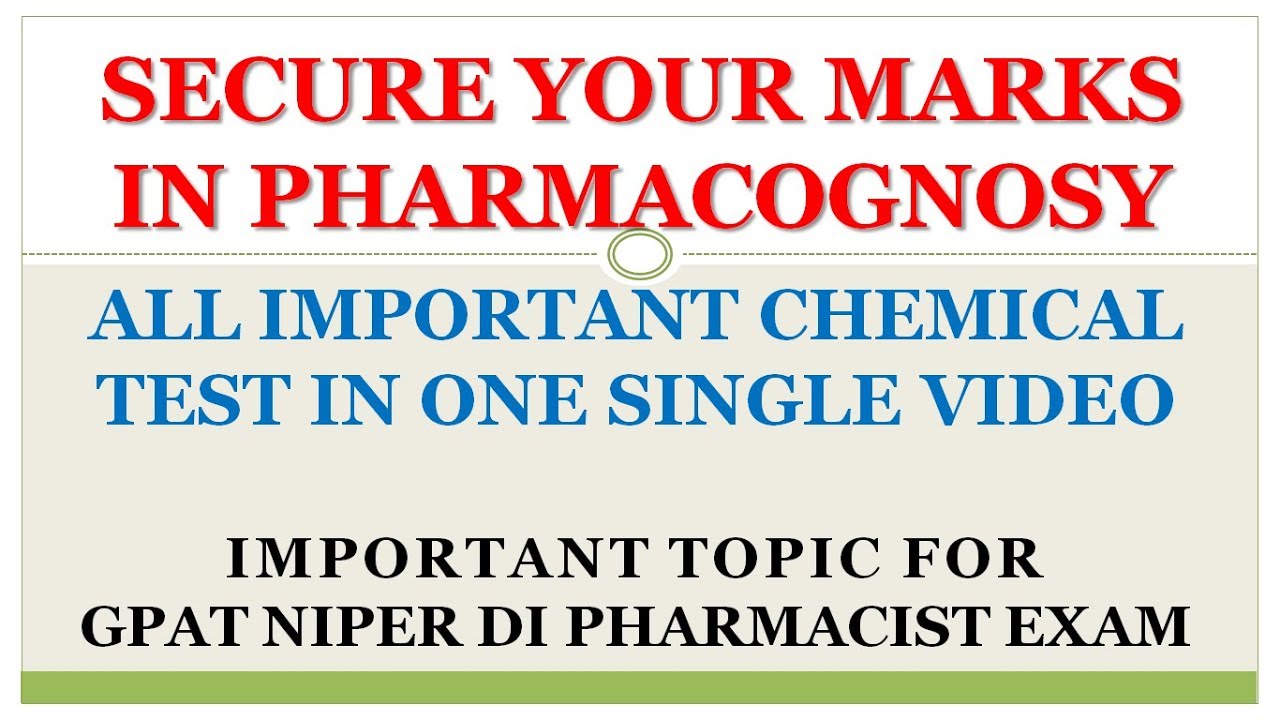ALL CHEMICAL TEST OF PHARMACOGNOSY IN ONE SINGLE VIDEO