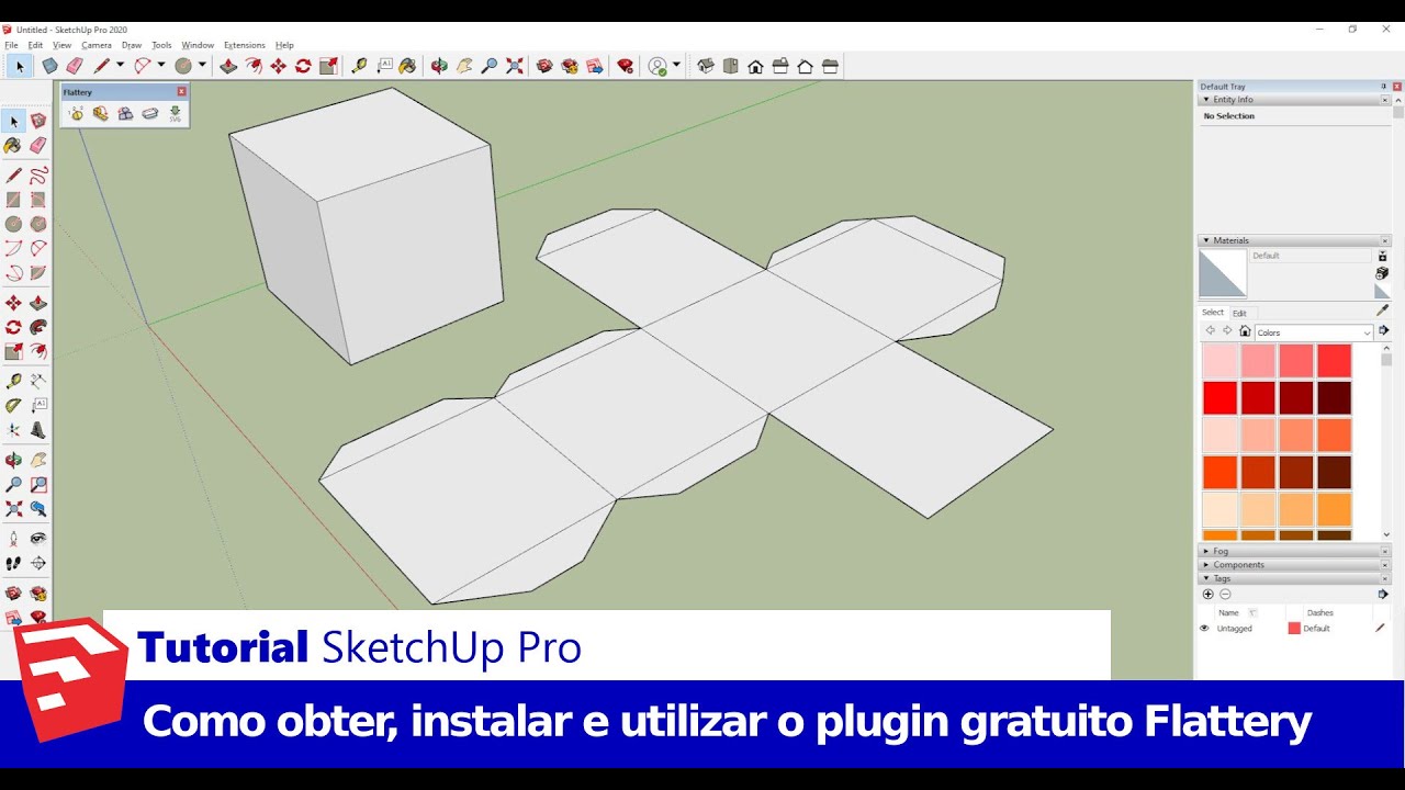 Tutorial SketchUp Pro: Como Utilizar o Plugin Gratuito FLATTERY para o SketchUp Pro
