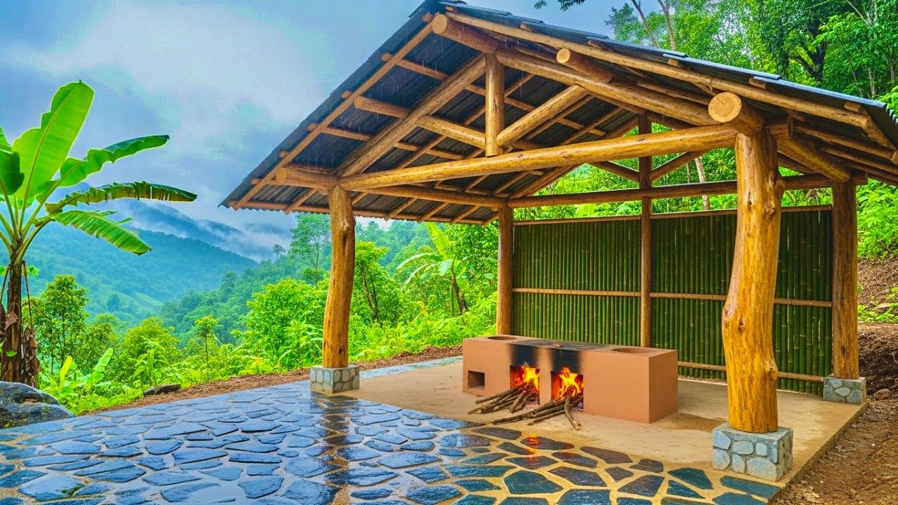 Two Orphaned Brothers Built a Beautiful Kitchen in the Forest in 30 Days | by @BuildingNewLife