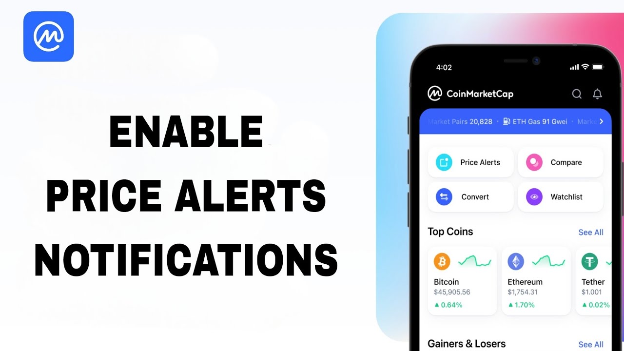 How To Enable Price Alerts Notifications On CoinMarketCap App