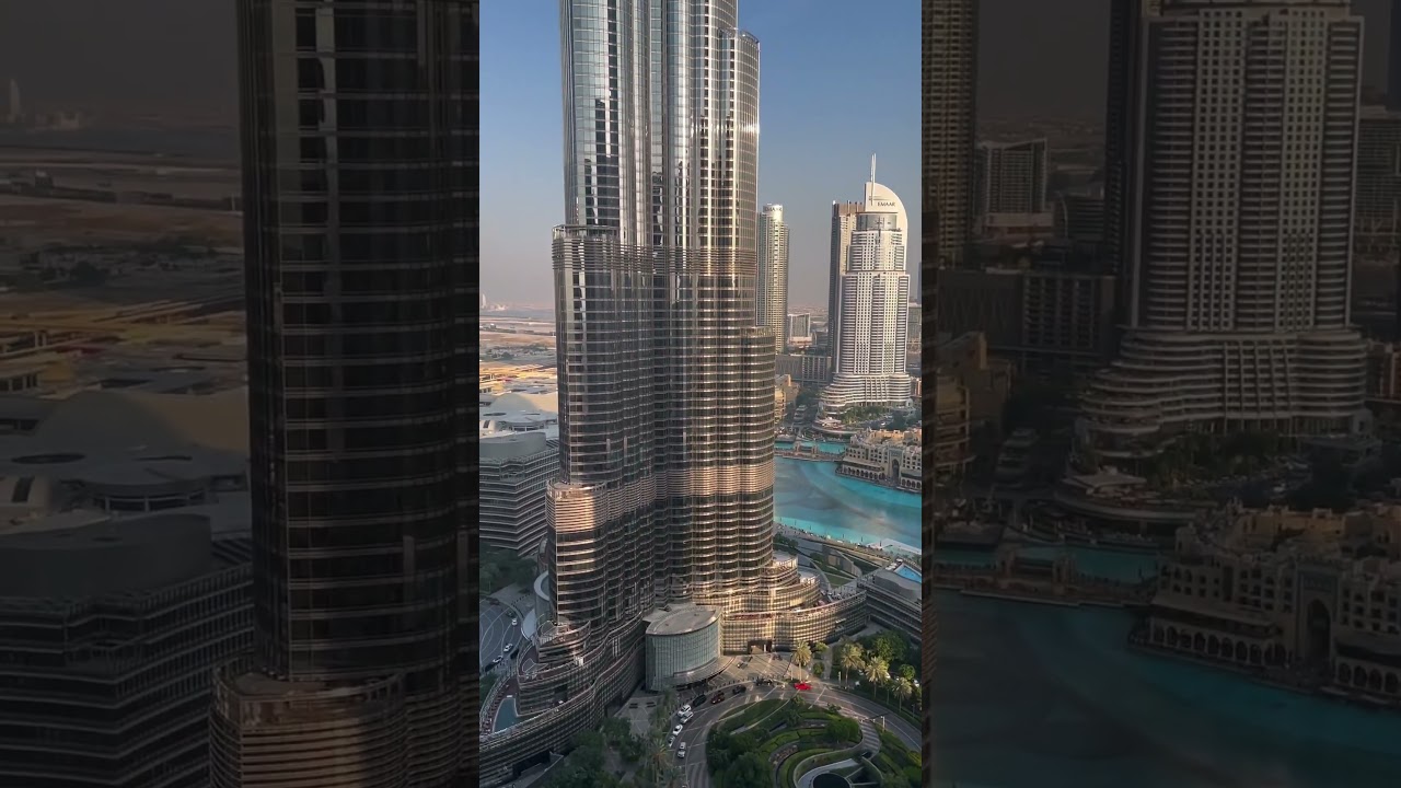 Burj Khalifa, o pr&eacute;dio mais alto do mundo, atingindo uma altura impressionante de mais de 828 metros