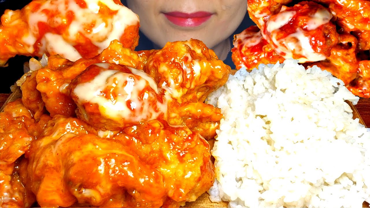 Chewbab мукбанг 👍 Высший сорт курицы + белый рис мукбанг