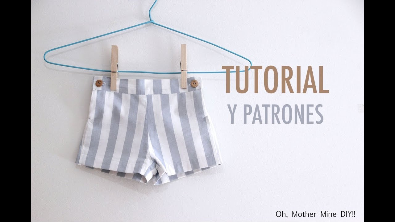 DIY Costura patalón corto para niños (patrones gratis)