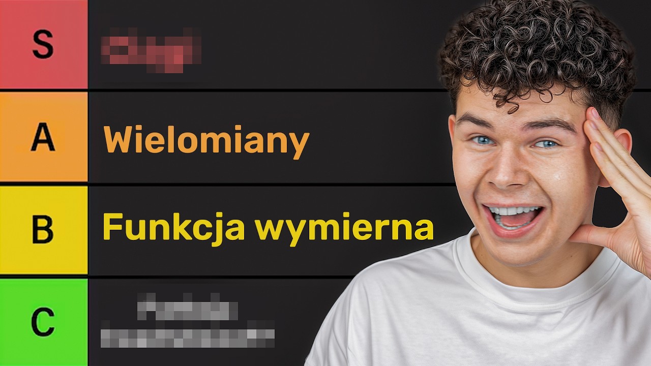 TIER LISTA DZIAŁÓW MATEMATYKI która uratuje twoją maturę❗