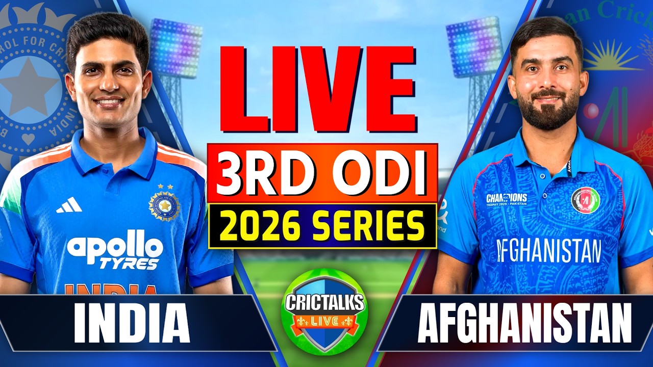 🔴 Live: IND Vs AFG, 3rd ODI | 2026 Series | Cricket Match Today Score & Ball-By-Ball Commentary