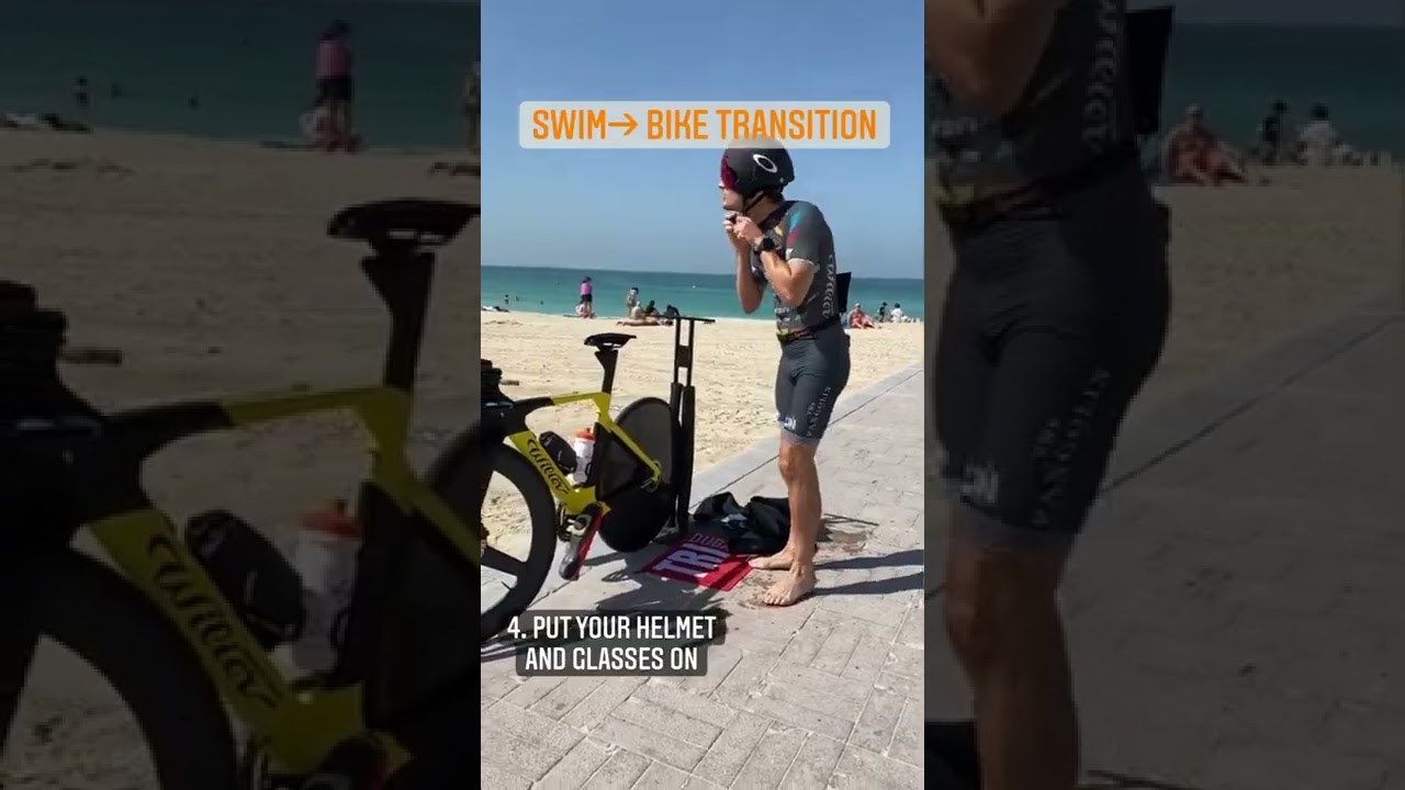 Triathlon Transition - swim to bike & bike to swim