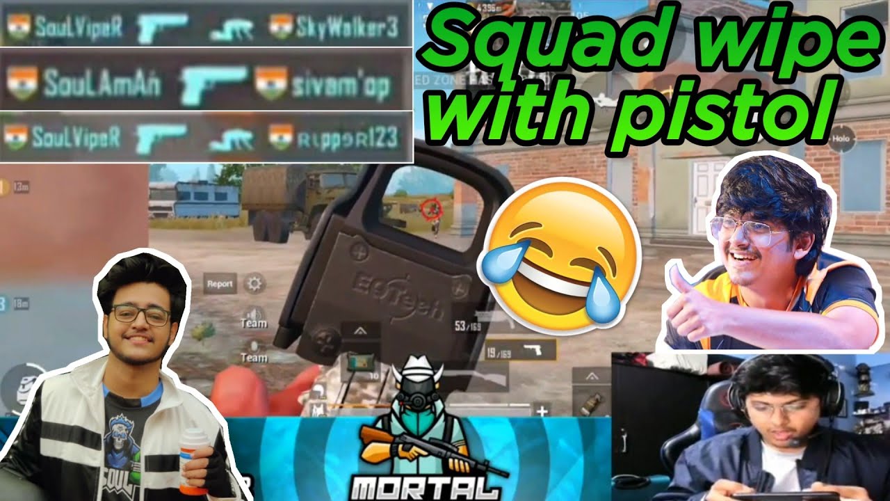 Mortal Squad Wipe with Pistol | Squad wipe with pistol mortal | Mortal Funny Moment