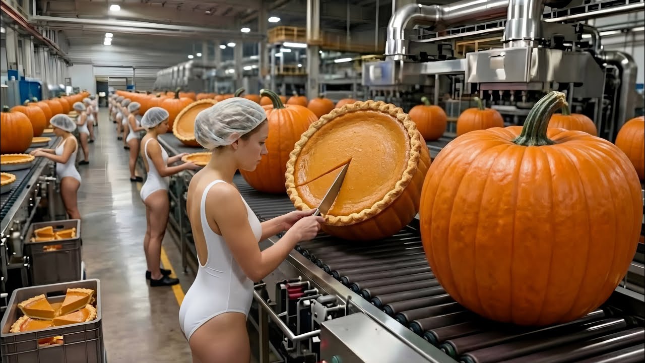 Inside a Modern Pumpkin Pie Factory: From Wheat Grain to Packaged Pumpkin Pie (Full Process)