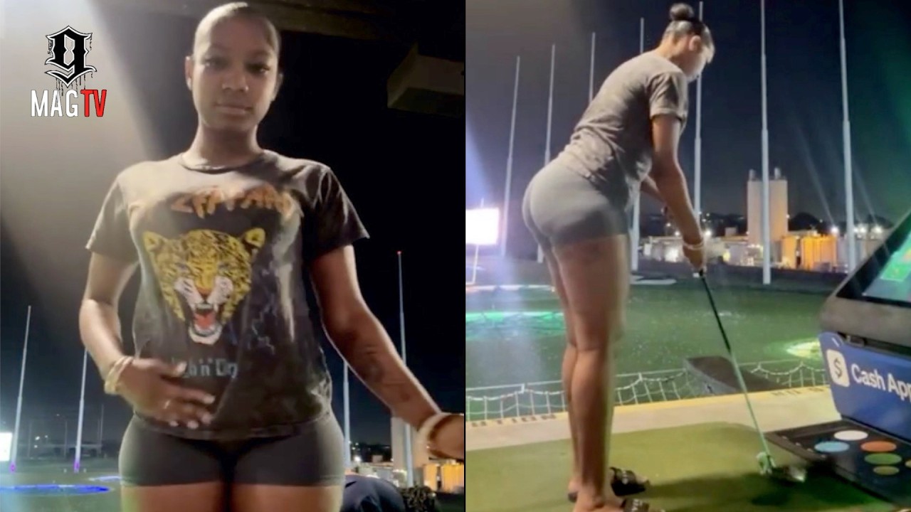 Cookin Wit Kya Goes Viral Showing Off Her Swing At Top Golf! ⛳️