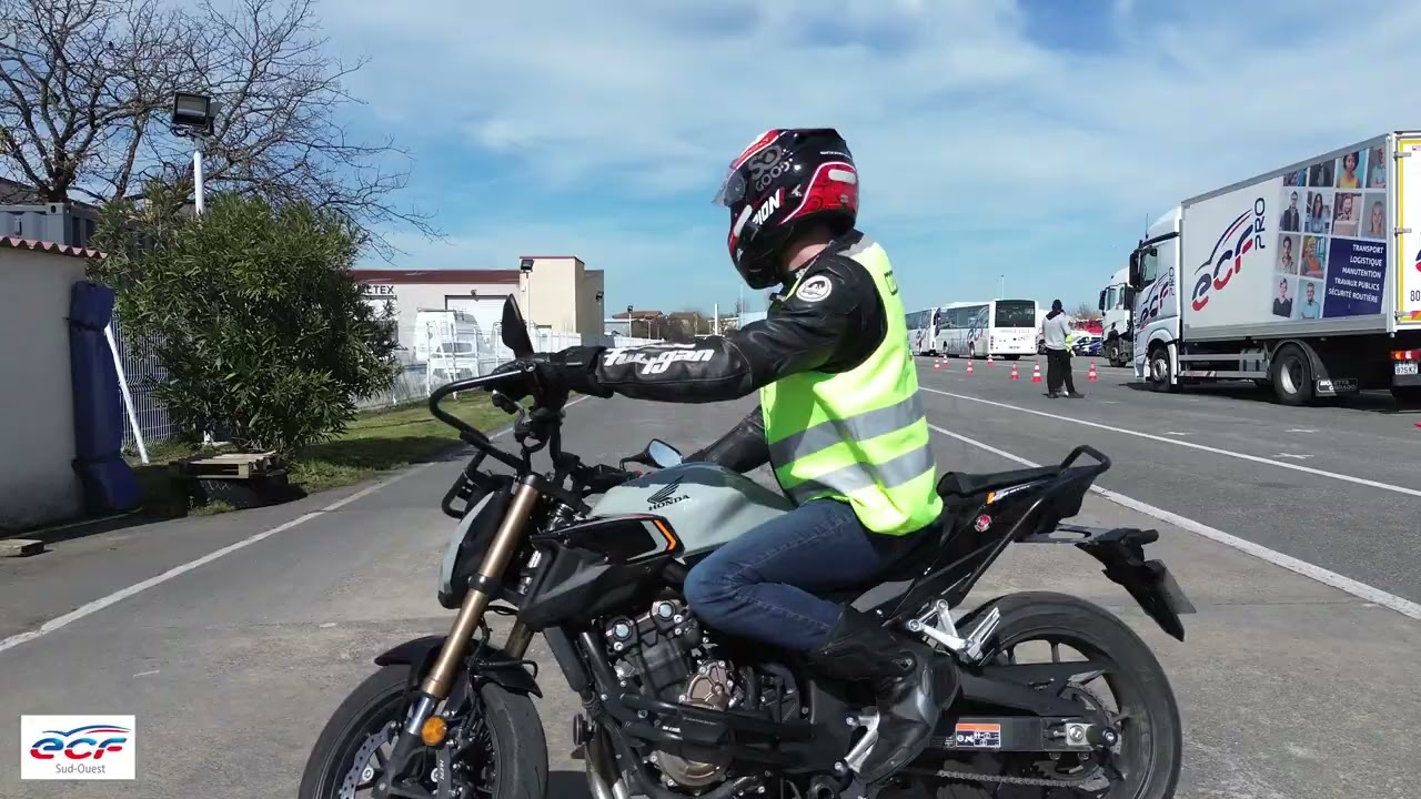 Parcours d'exam plateau moto avec ECF SUD OUEST à TOULOUSE: Partie 1