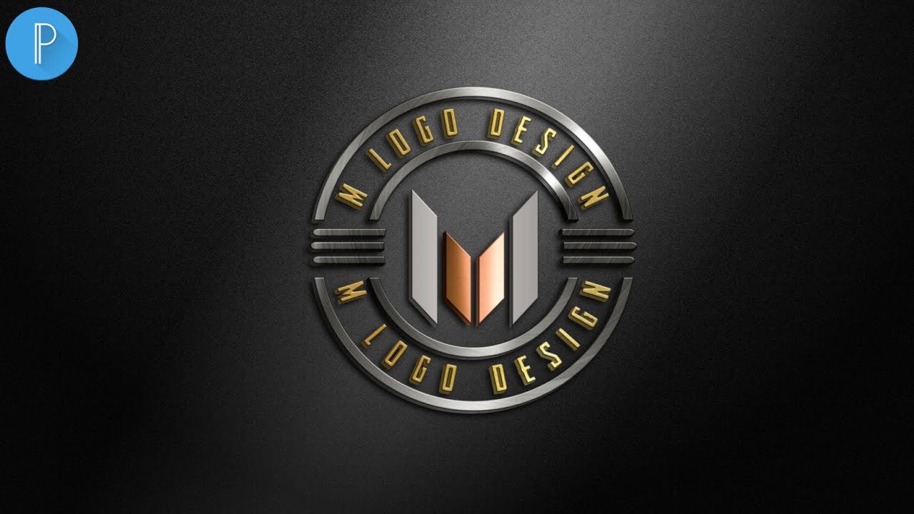 M 3D logo design - learn design logo on pixellab[Vandy Design]