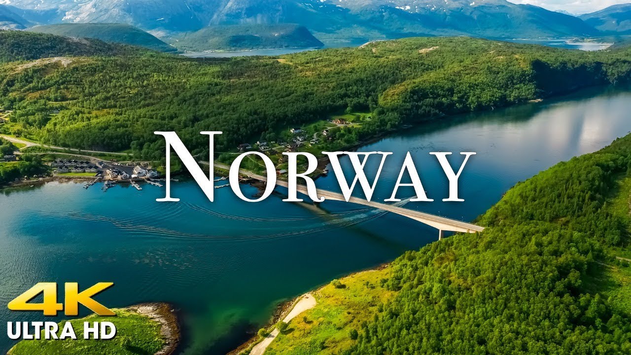 FLIEGEN &Uuml;BER NORWEGEN (4K UHD) - Erstaunlich sch&ouml;ne Naturlandschaft  entspannender Musik zum Stress