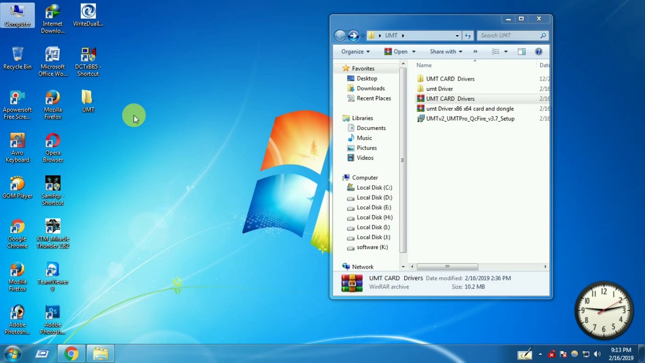 installing UMT dongle and UMT Smart card driver