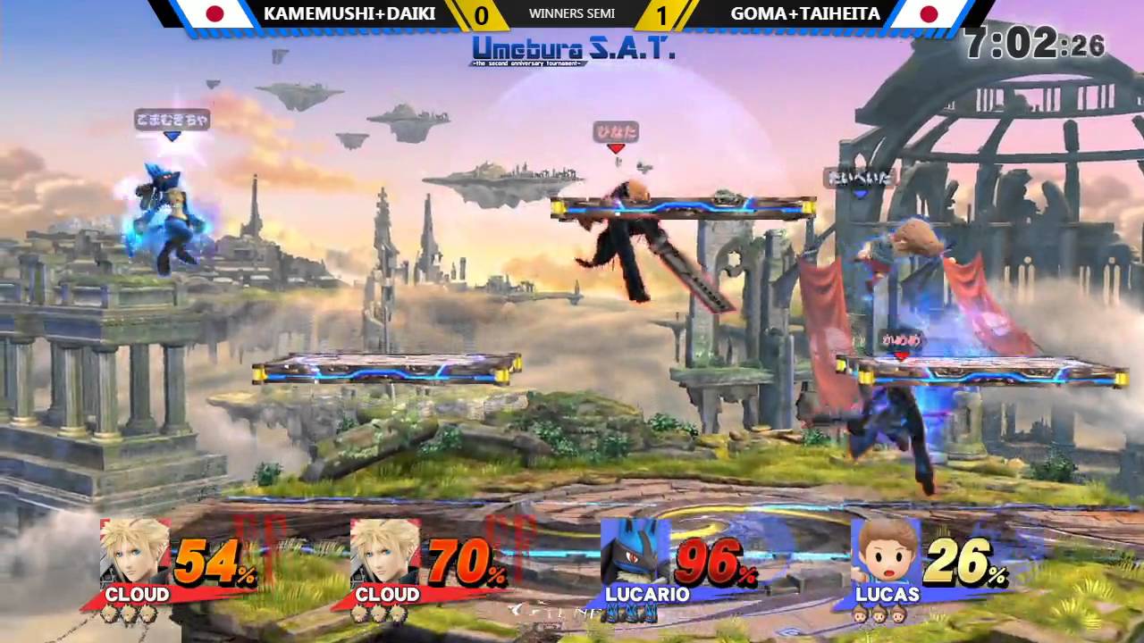 Umebura S.A.T. Doubles WSF Kamemushi+Daiki vs Gomamugitya+Taiheita - スマブラWiiU 大会