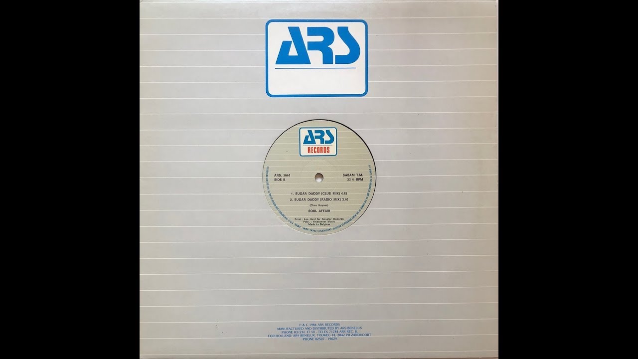 Soul Affair - Sugar Daddy (Club Mix) (1985 Vinyl)