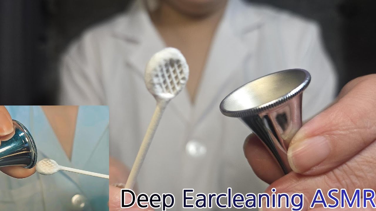 ASMR/납작면봉으로 딥한 귀청소(notalking)/cottonswab deep ear cleaning