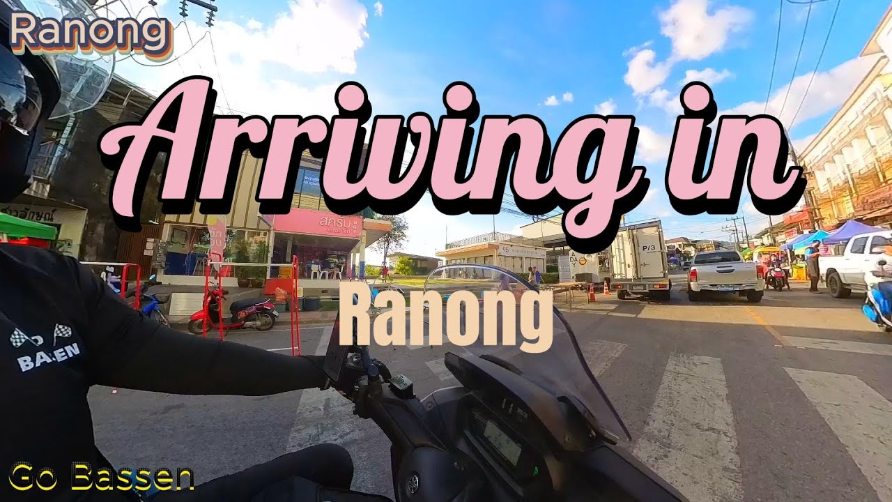 Arriving in Ranong from Chumphon, Thailand, Night market, Motorbike, Cheap Thai food, and hotel.