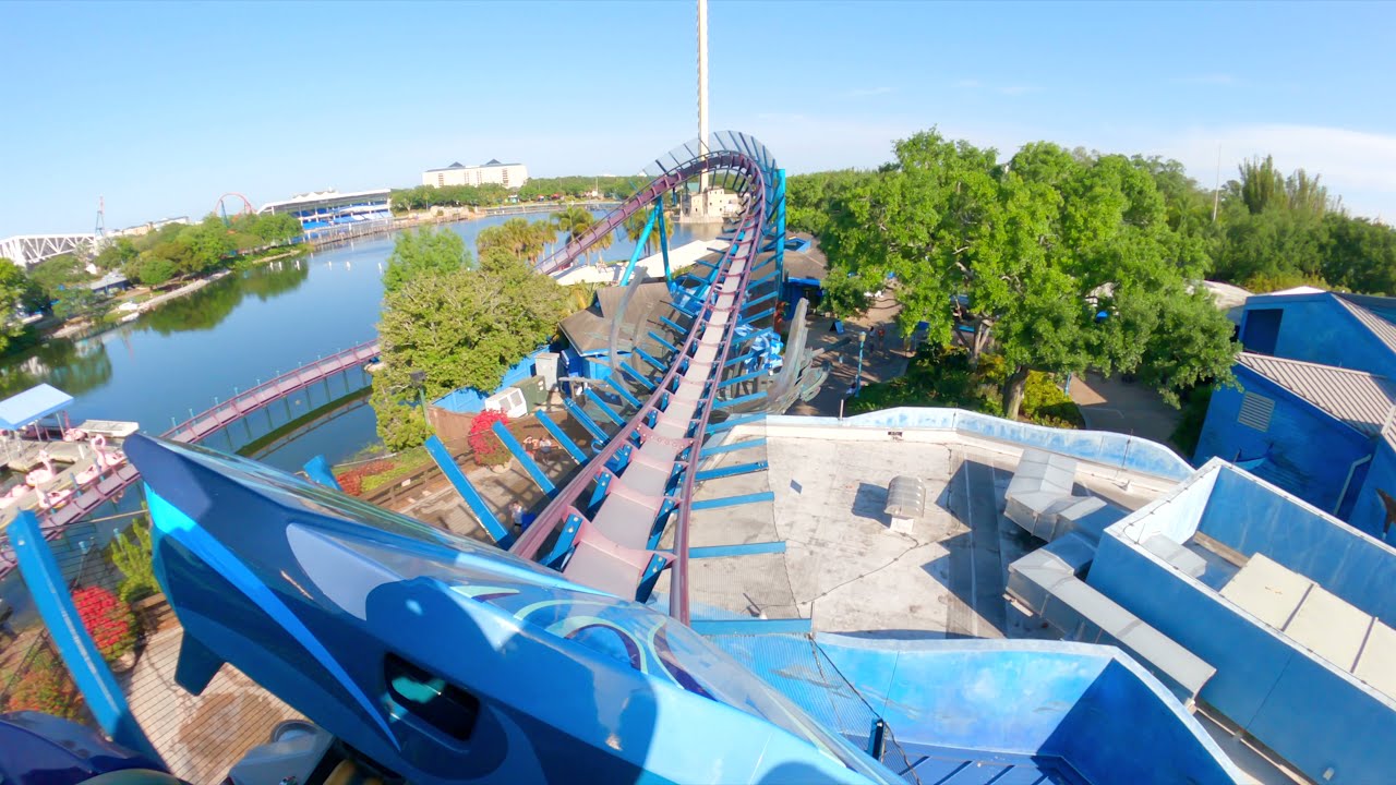 Mako Hypercoaster POV // Seaworld Orlando 4K - Horizon Locked