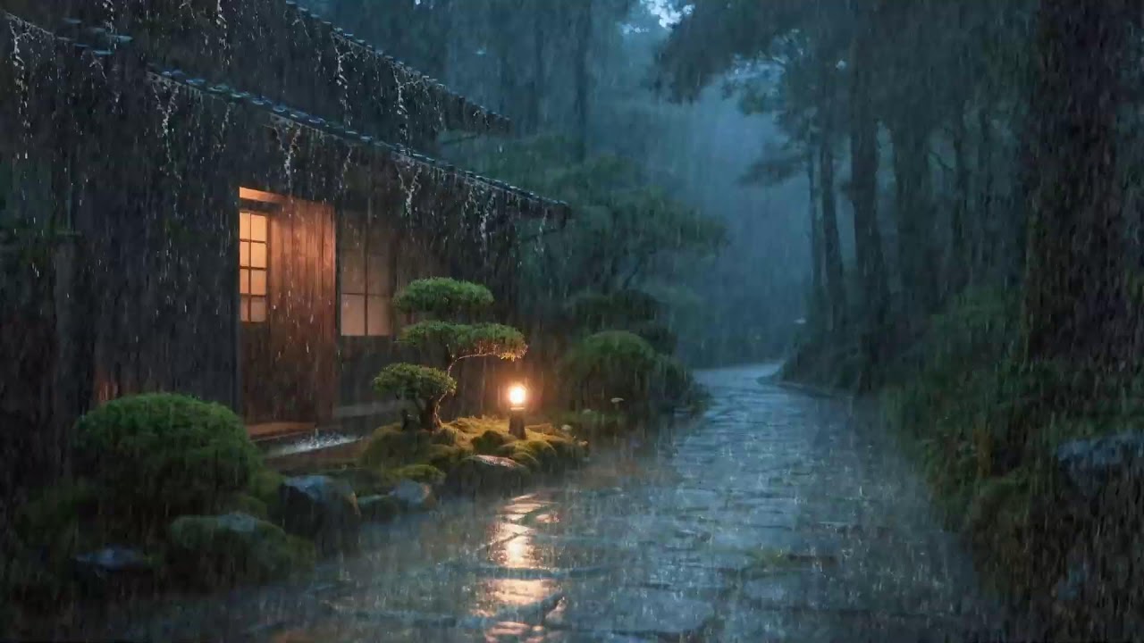 Esprit qui ralentit &ndash; Ambiance pluie lente &ndash; Maison calme la nuit &ndash; Apaisement 💫🌙
