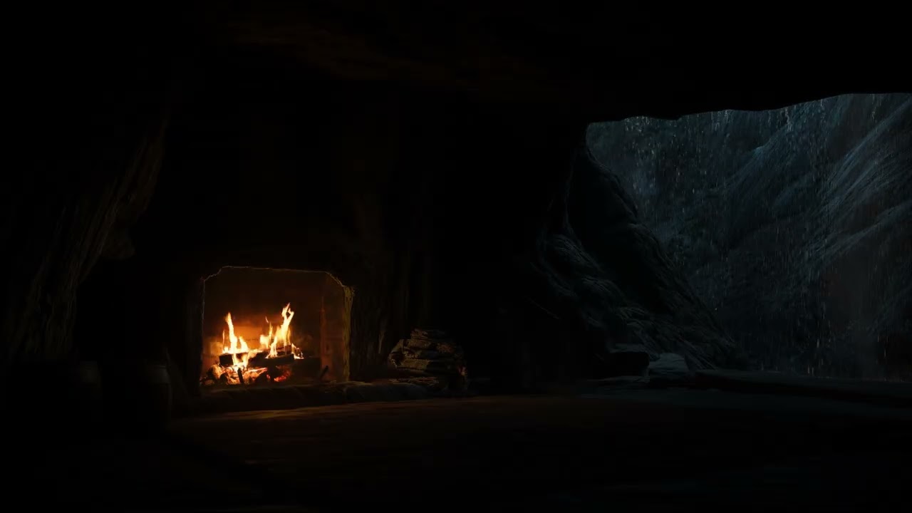 ⛰️ Protegido en una Cueva Durante una Tormenta Salvaje | Lluvia y Eco Natural