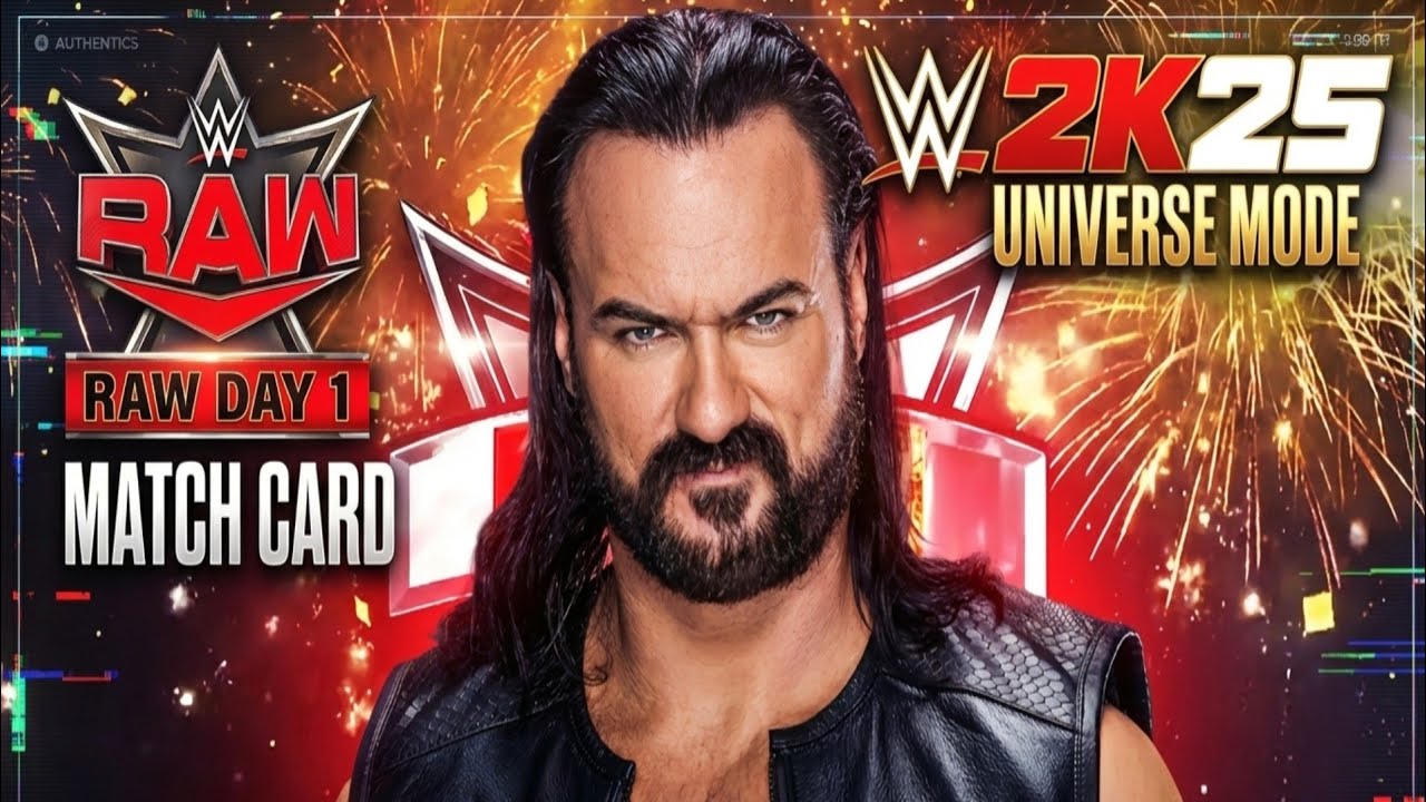 WWE 2K25 Universe Mode: Raw Day 1 Match Card Rundown | FIRST RAW OF 2K26