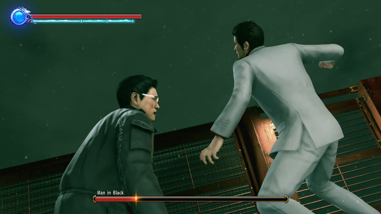 Yakuza Kiwami 2 | Man in black | No damage, No weapon | Hard difficulty