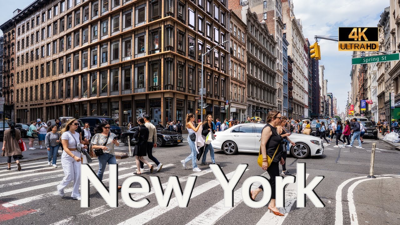 Walking NYC [4K] : Spring Street to Bowery | SoHo