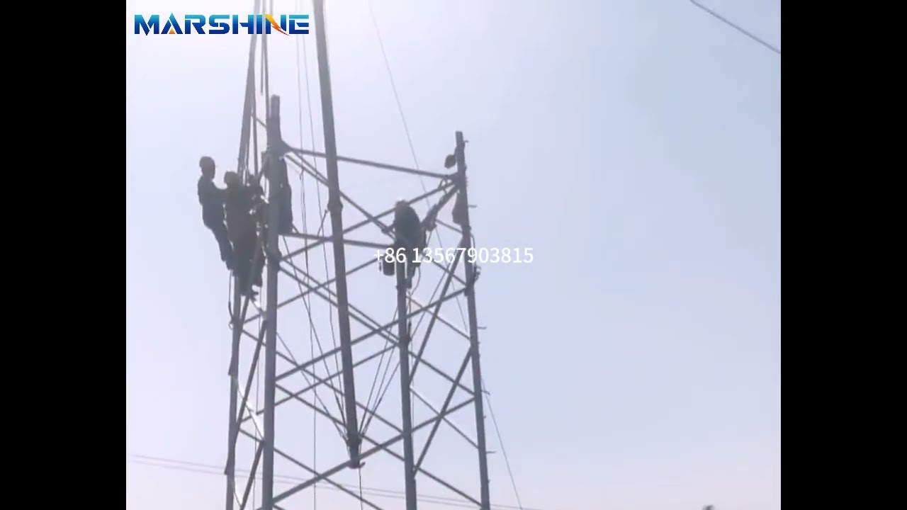Aluminum Alloy Inner Suspended Tubular Gin Pole Tower Mount Operations