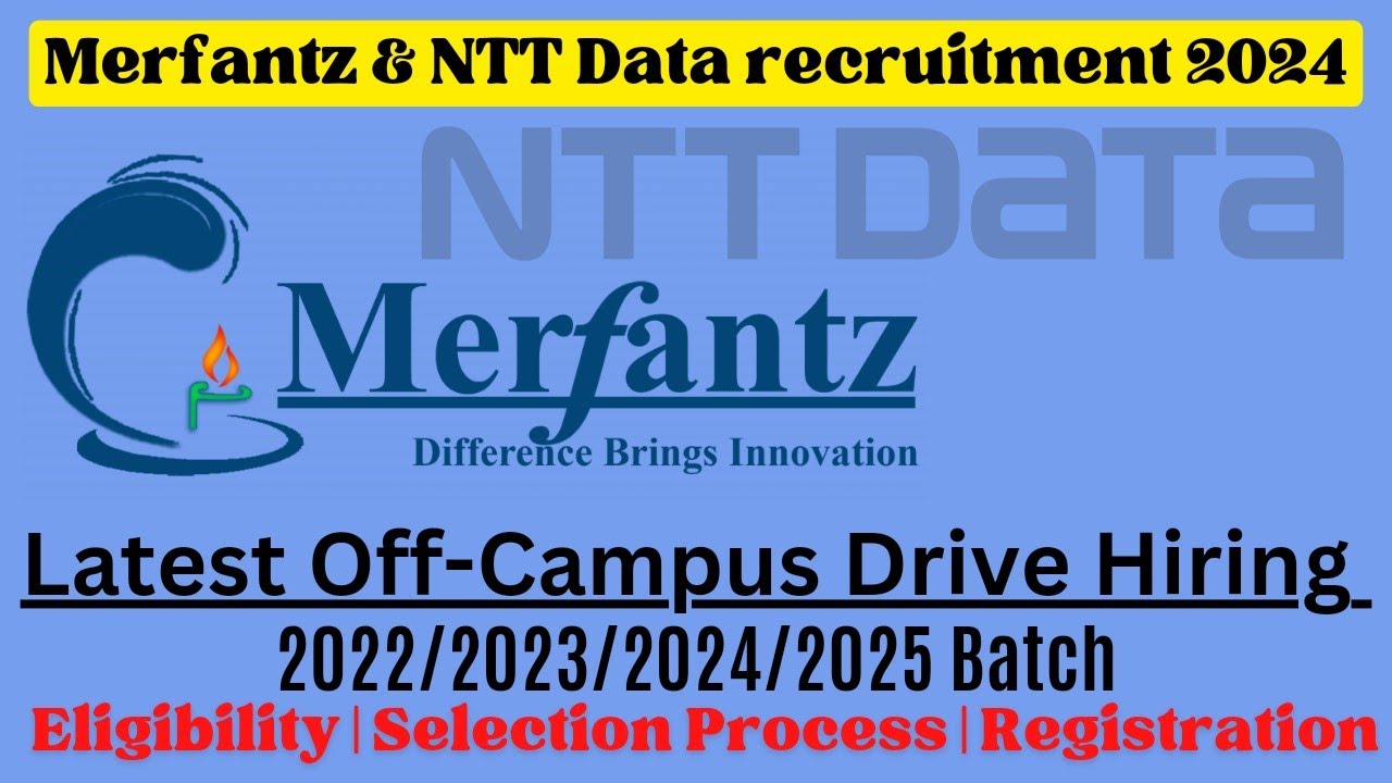 NTT Data off campus drive for 2023/2024/2025 batch |Latest Internship for Freshers| Jobs 2024