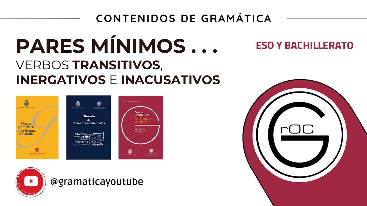 Pares mínimos & verbos transitivos e intransitivos.