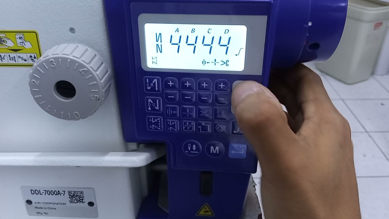Costura Recta Juki DDL-7000A-7 !Cómo Cambiar el código de estándar a pesada?