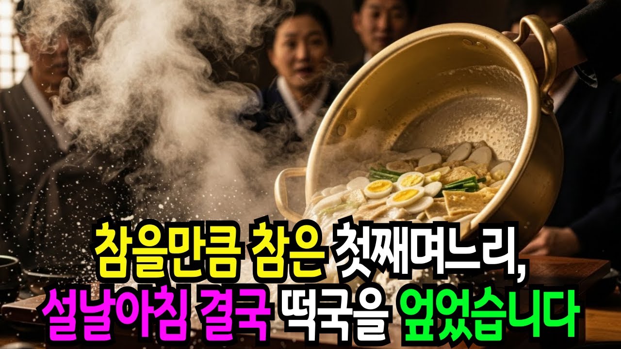참을 만큼 참은 첫째며느리, 설날 아침 결국 떡국을 엎었습니다